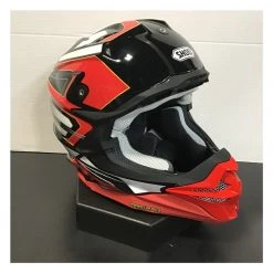 Shoei VFX-EVO Brayton Helmet Red/Black/White / XS [Blemished - Very Good] -Shoei Helmets Sales shoei vfxevo brayton helmet red black white xs blemished very good red black white 11