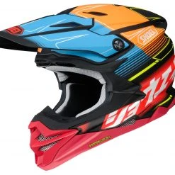 Shoei VFX-EVO Zinger Helmet -Shoei Helmets Sales shoei vfxevo zinger helmet matte blue orange red 4